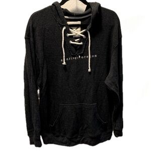 Lace Up Sweatshirt